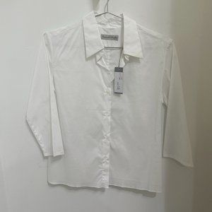 White 3/4 Sleeve Maffeis Button Down Shirt